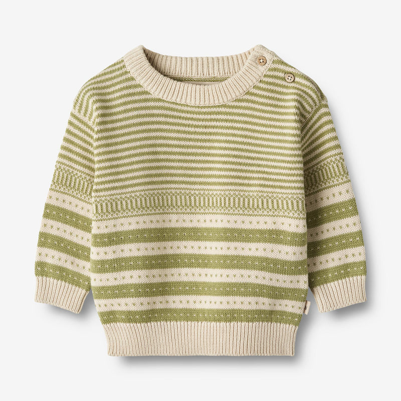 Wheat Main  Stickpullover Janus Knitted Tops 4122 sage