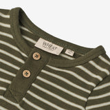 Wheat Main  Strampler Finn | Baby Jumpsuits 4076 dark green stripe