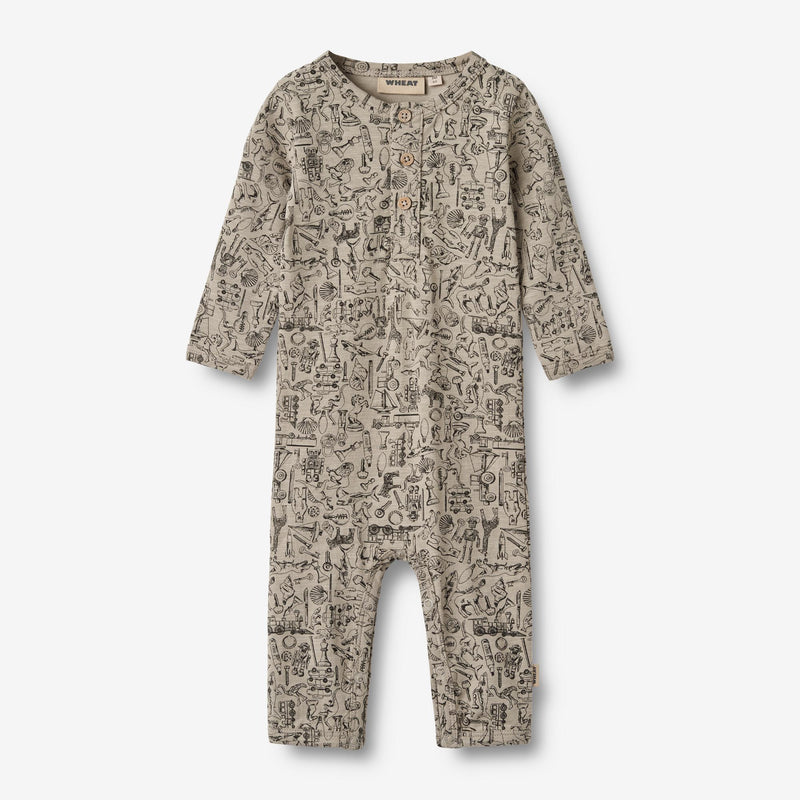 Wheat Main Strampler Finn | Baby Jumpsuits 1204 treasure hunt