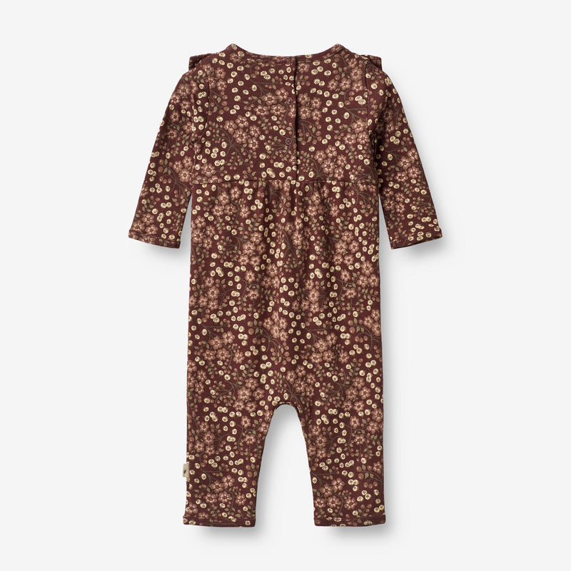 Wheat Main  Strampler Kira | Baby Jumpsuits 2117 aubergine berries