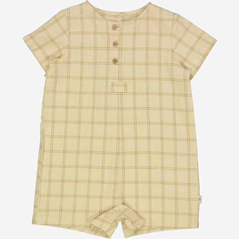 Wheat Main  Strampler Niller | Baby Suit 9108 buttermilk check