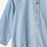 Wheat Main Strampler Shirt Victor Romper 9633 blue chambrey