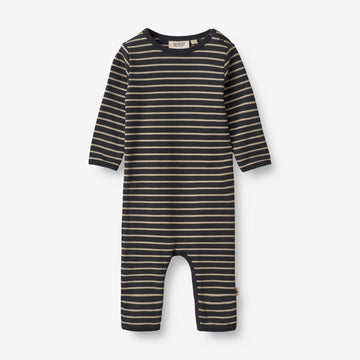 Wheat Main  Strampler Theis | Baby Jumpsuits 1433 navy stripe