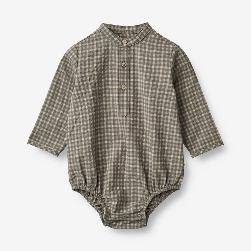Wheat Main  Stramplershirt Victor | Baby Suit 1529 autumn sky check
