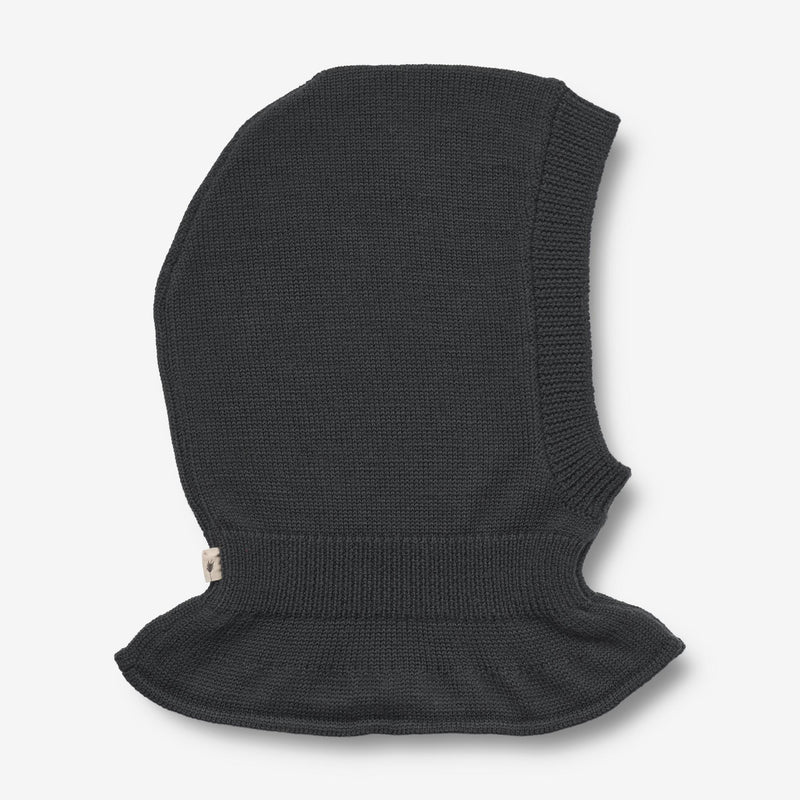 Wheat Outerwear Strick-Balaclava Ello | Baby Outerwear acc. 0025 black coal