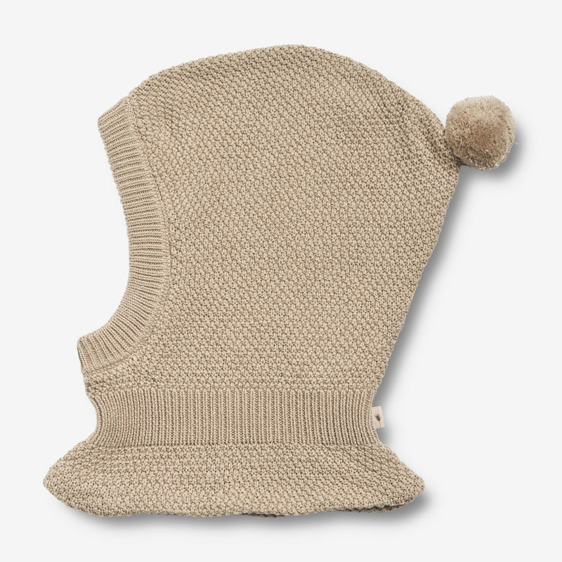 Wheat Outerwear Strick-Balaclava Pomi | Baby Outerwear acc. 3231 soft beige