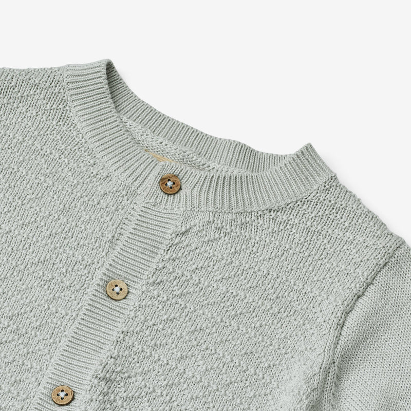 Wheat Main Strick-Cardigan Björn Knitted Tops 1560 soft blue