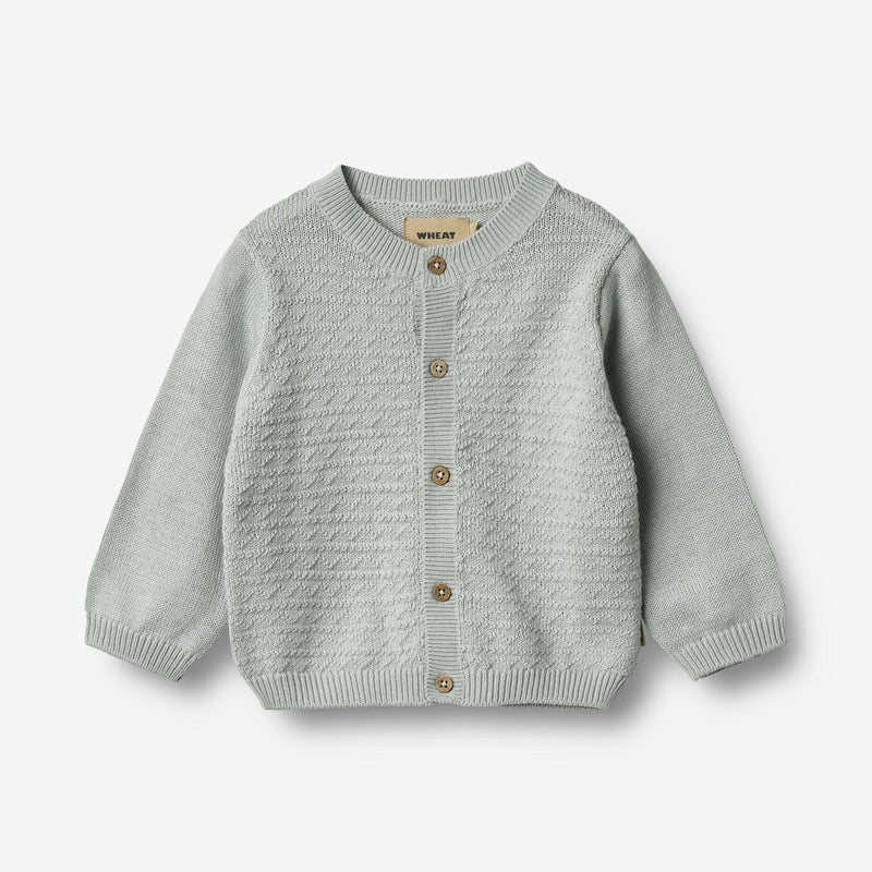 Wheat Main Strick-Cardigan Björn Knitted Tops 1560 soft blue