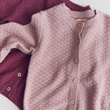 Wheat Main Strick-Cardigan Magnella Cardigan 3118 eggplant