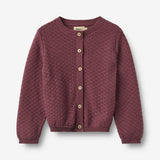 Wheat Main Strick-Cardigan Magnella Cardigan 3118 eggplant