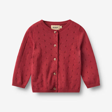 Wheat Main Strick-Cardigan Maia Cardigan 9697 red cherry