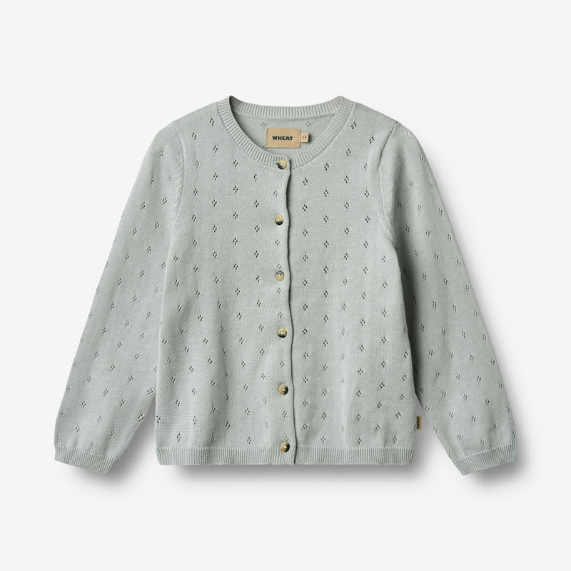 Wheat Main Strick-Cardigan Maia Knitted Tops 1560 soft blue