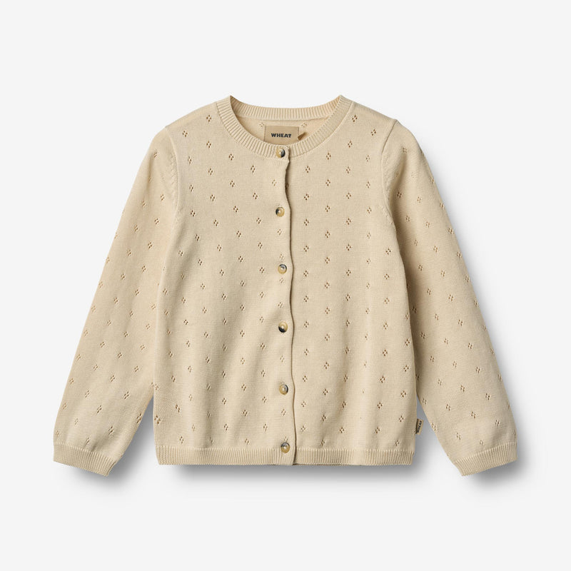 Wheat Main Strick-Cardigan Maia Knitted Tops 3336 sandshell