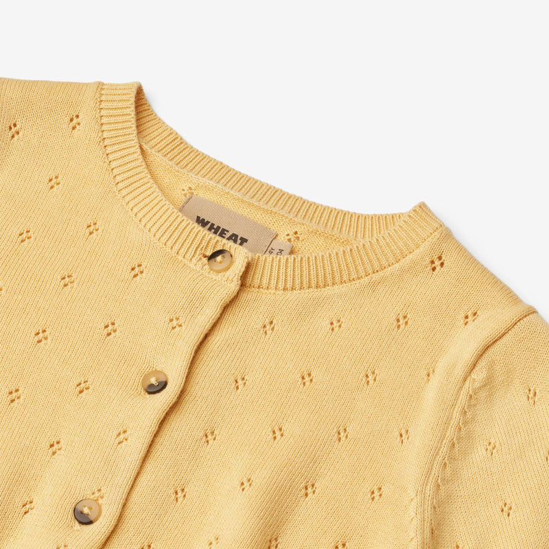 Wheat Main Strick-Cardigan Maia Knitted Tops 9425 golden yellow