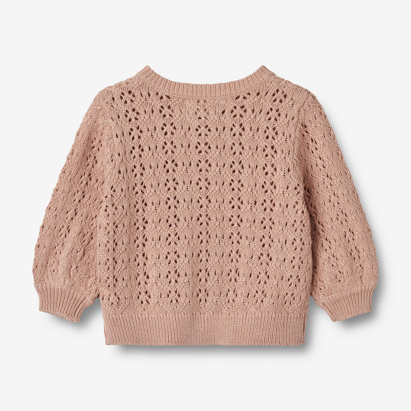 Wheat Main Strickjacke Celia | Baby Knitted Tops 1157 moonlight rose