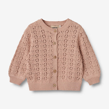 Wheat Main Strickjacke Celia | Baby Knitted Tops 1157 moonlight rose