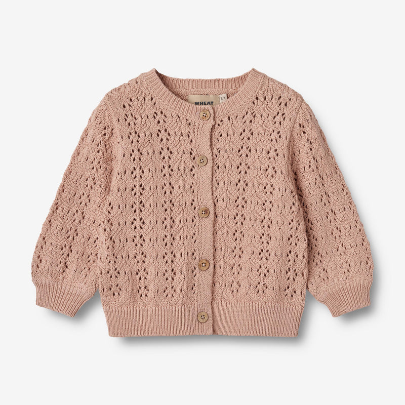 Wheat Main Strickjacke Celia | Baby Knitted Tops 1157 moonlight rose