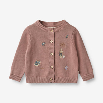 Wheat Main  Strickjacke Ella | Baby Knitted Tops 1349 lavender rose
