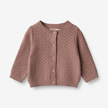 Wheat Main  Strickjacke Magnella | Baby Knitted Tops 1349 lavender rose