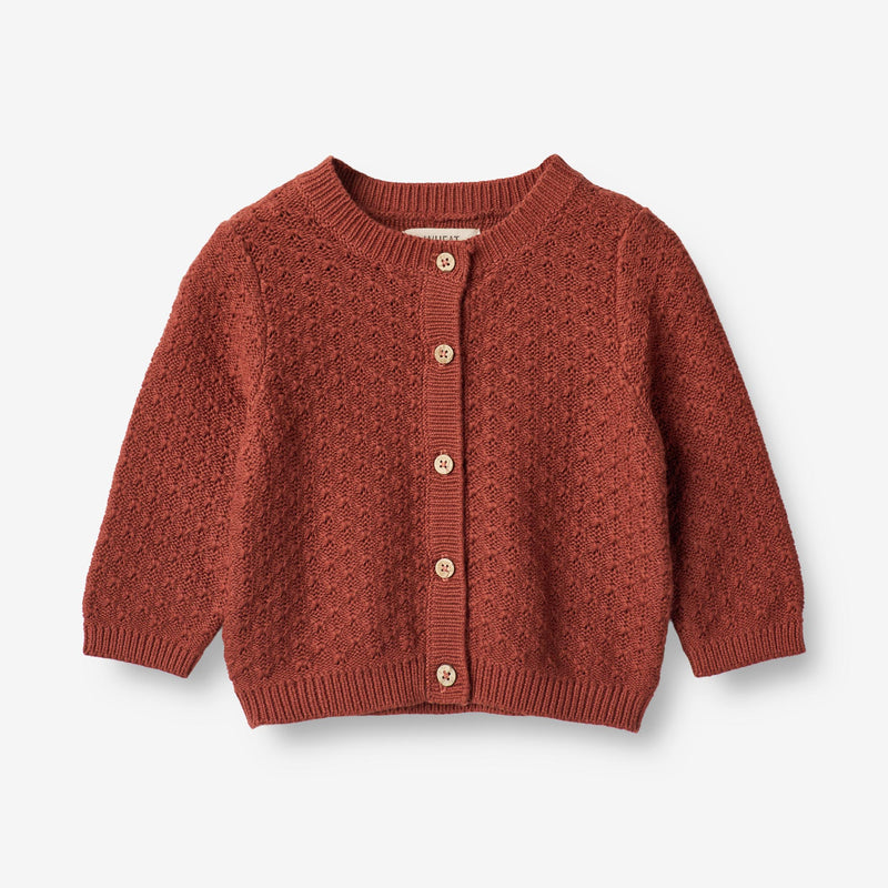 Wheat Main  Strickjacke Magnella | Baby Knitted Tops 2072 red
