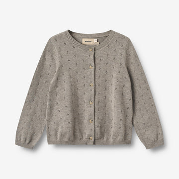 Wheat Main Strickjacke Maia Knitted Tops 3229 warm grey melange