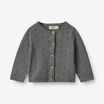 Wheat Main  Strickjacke Maia | Baby Knitted Tops 1525 autumn sky