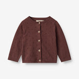 Wheat Main  Strickjacke Maia | Baby Knitted Tops 2118 aubergine