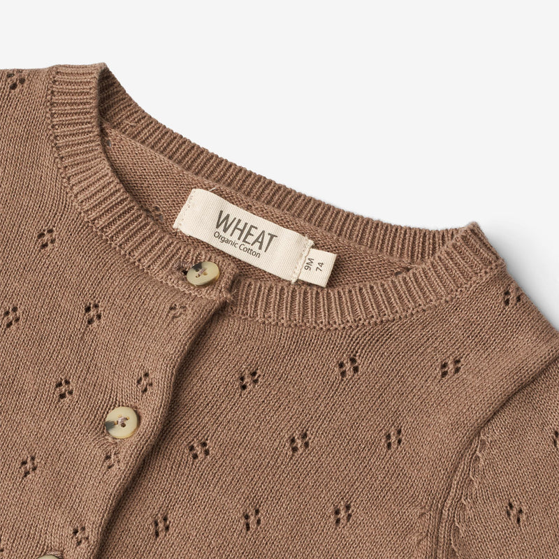 Wheat Main  Strickjacke Maia | Baby Knitted Tops 3004 cocoa brown