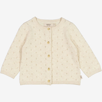 Wheat Main  Strickjacke Maia | Baby Knitted Tops 1101 cloud melange