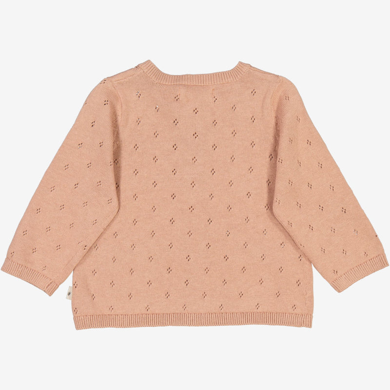 Wheat Strickjacke Maia | Baby Knitted Tops 2031 rose dawn