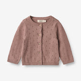 Wheat Main  Strickjacke Maia | Baby Knitted Tops 1349 lavender rose