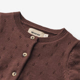 Wheat Main Strickjacke Maia | Baby Knitted Tops 3118 eggplant