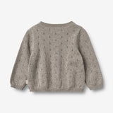 Wheat Main Strickjacke Maia | Baby Knitted Tops 3229 warm grey melange