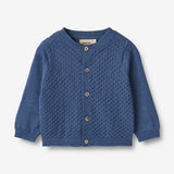 Wheat Main Strickjacke Siggi | Baby Knitted Tops 1173 deep ocean