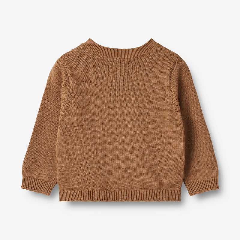 Wheat Main Strickjacke Siggi | Baby Knitted Tops 5073 caramel