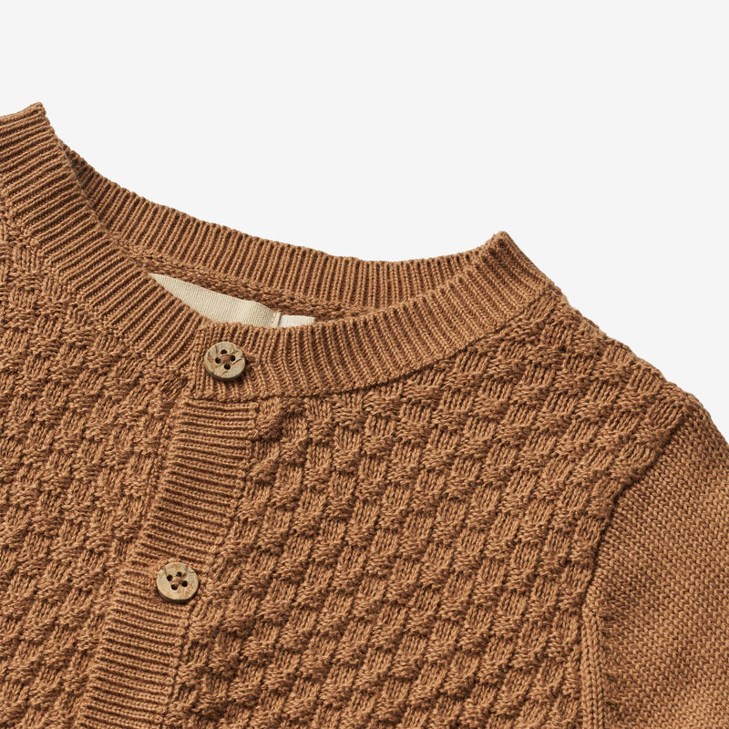Wheat Main Strickjacke Siggi | Baby Knitted Tops 5073 caramel