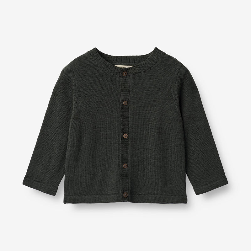 Wheat Main  Strickjacke Sølve | Baby Knitted Tops 0025 black coal