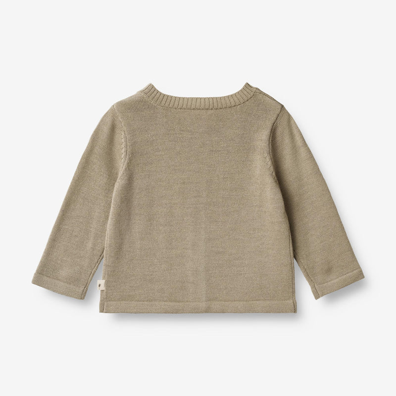 Wheat Main  Strickjacke Sølve | Baby Knitted Tops 3239 beige stone