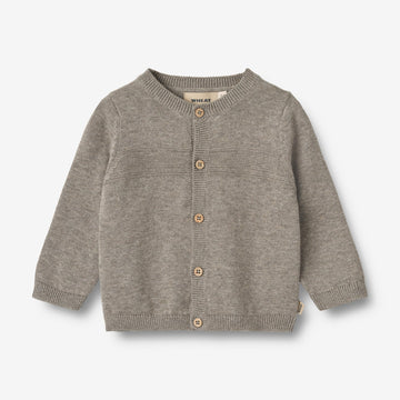 Wheat Main  Strickjacke Sofus Knitted Tops 3229 warm grey melange