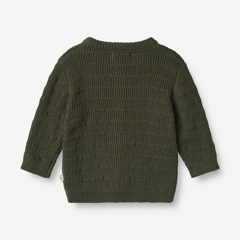 Wheat Main  Strickjacke Villy | Baby Knitted Tops 1687 forest night