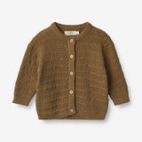 Wheat Main  Strickjacke Villy | Baby Knitted Tops 4143 green bark