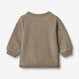 Wheat Wool Strickjacke aus gefilzter Merinowolle Sweatshirts 0099 grey stone