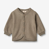 Wheat Wool Strickjacke aus gefilzter Merinowolle Sweatshirts 0099 grey stone
