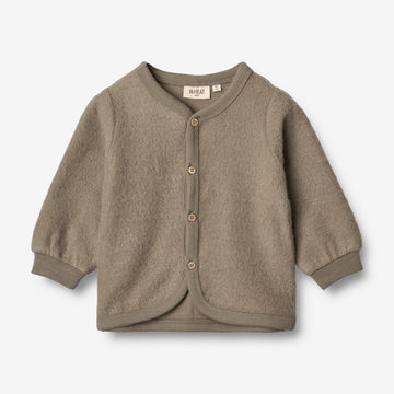 Wheat Wool  Strickjacke aus gefilzter Merinowolle | Baby Sweatshirts 0099 grey stone