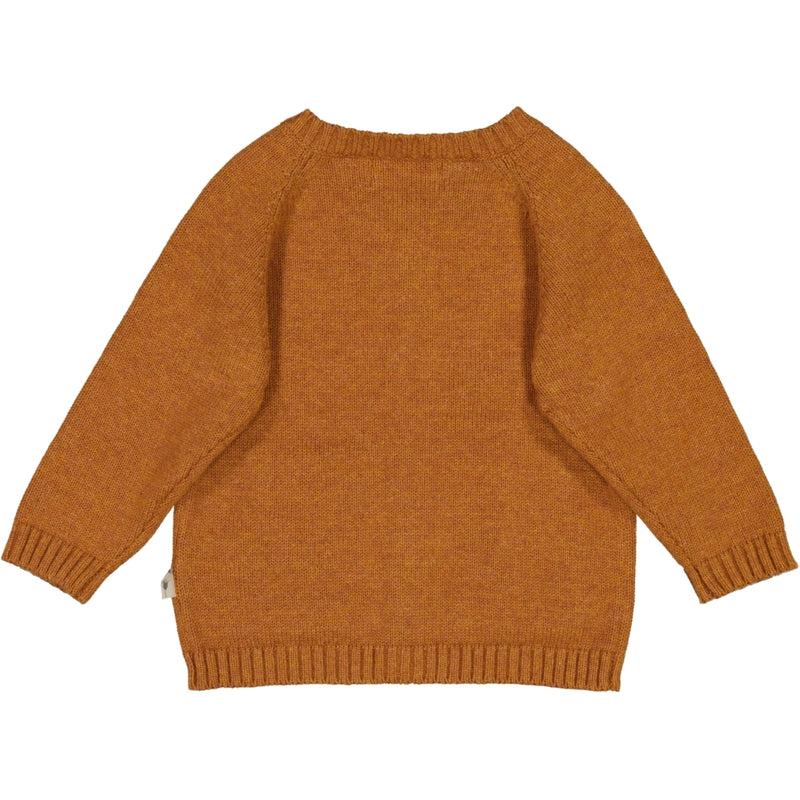 Wheat Main Strickjacke klassisch Knitted Tops 3025 cinnamon melange