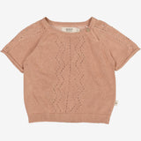 Wheat Strickoberteil Bella | Baby Knitted Tops 2031 rose dawn