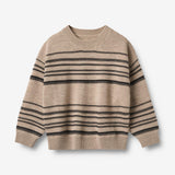 Wheat Main Strickpullover Flores Knitted Tops 9568 sand black stripe