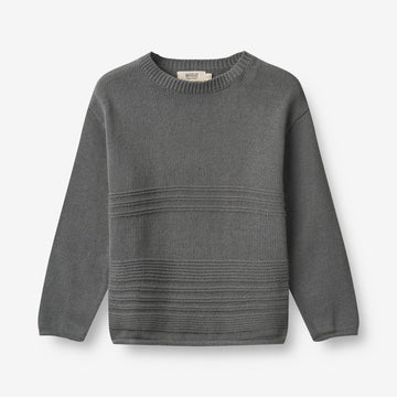 Wheat Main  Strickpullover Gunnar Knitted Tops 1525 autumn sky