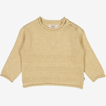 Wheat Main  Strickpullover Gunnar | Baby Knitted Tops 9306 seeds melange