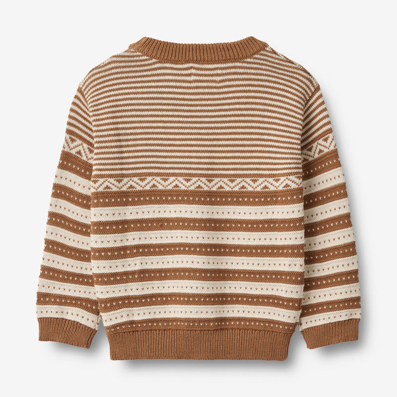 Wheat Main Strickpullover Janus Knitted Tops 5073 caramel